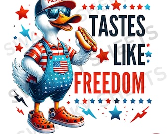 Funny 4th of July Duck PNG: Patriotic USA Shirt (Digital Download)