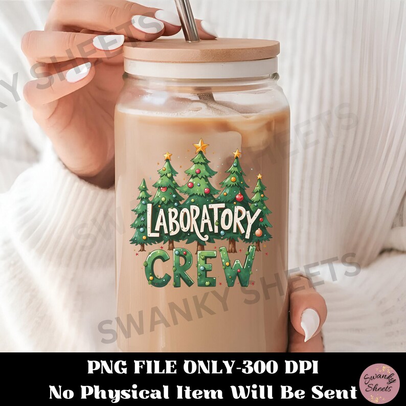 Watercolor Laboratory Crew PNG Design, Cute Christmas PNG, Christmas ...