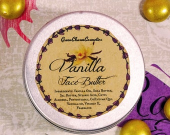 Vanilla face butter, organic face butter, nourishing face butter, moisturizing face butter