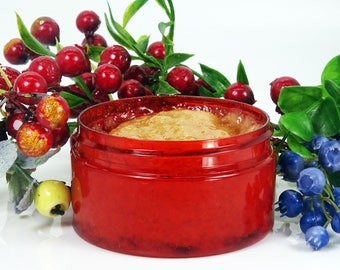 Berry body scrub, luxury body scrub