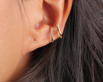 Ear Cuffs Dainty Earrings Ear Wrap Fake Piercing Gold Ear Cuff Minimalist Jewelry No Piercing Earrings Silver Ear Cuff Best Friend Gift Her