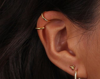 Ear Wrap Minimalist Jewelry Dainty Earrings Fake Piercing Gold Ear Cuff Modern Jewelry No Piercing Earrings Birthday Gift Mom Gift Christmas