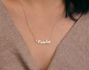 Nameplate Necklace Personalized Jewelry Silver Necklace Name Jewelry Custom Name Jewelry Personalized Gift Sister Gift Best Friend Gift Mom