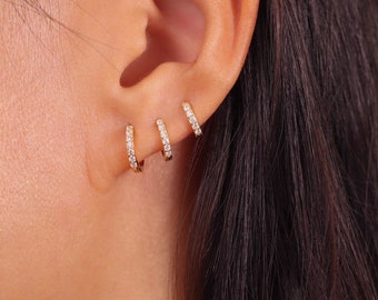 Huggie Hoop Earrings Cartilage Earrings Everyday Earrings Basic Hoops Simple Earrings Silver Earrings Gold Earrings Women Gift Birthday Her