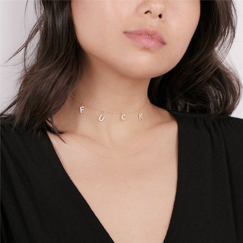 Custom choker name necklace Outlet