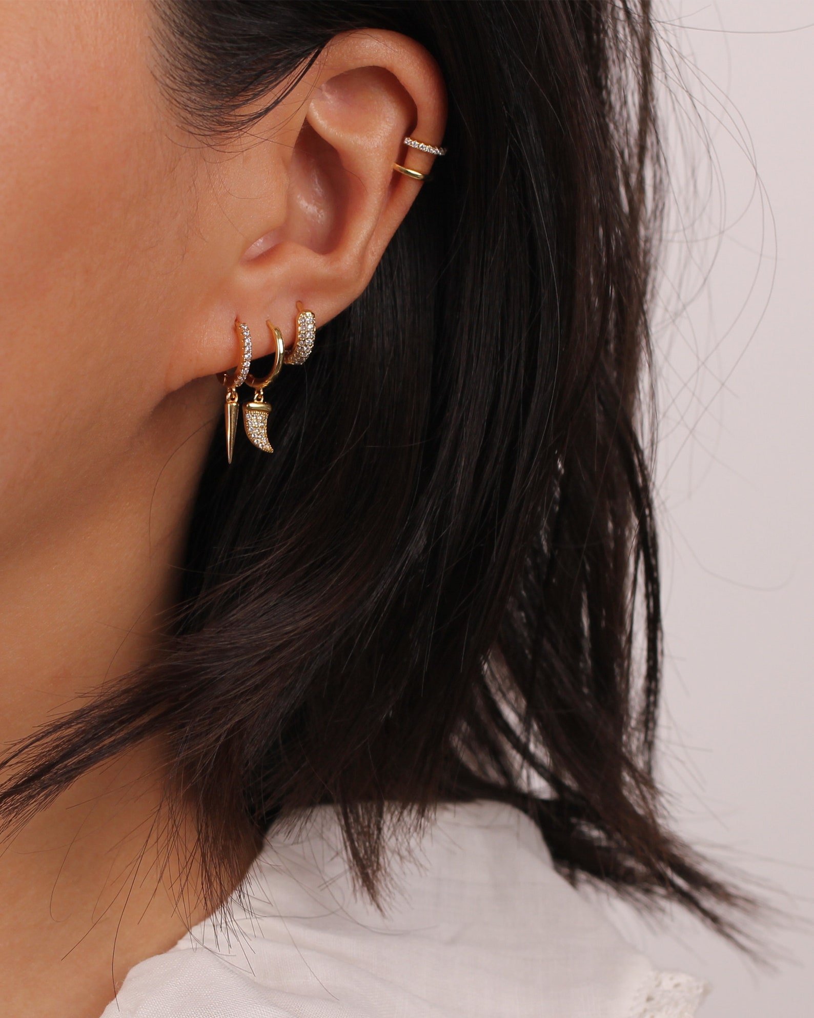 Chunky gold huggies Clearance