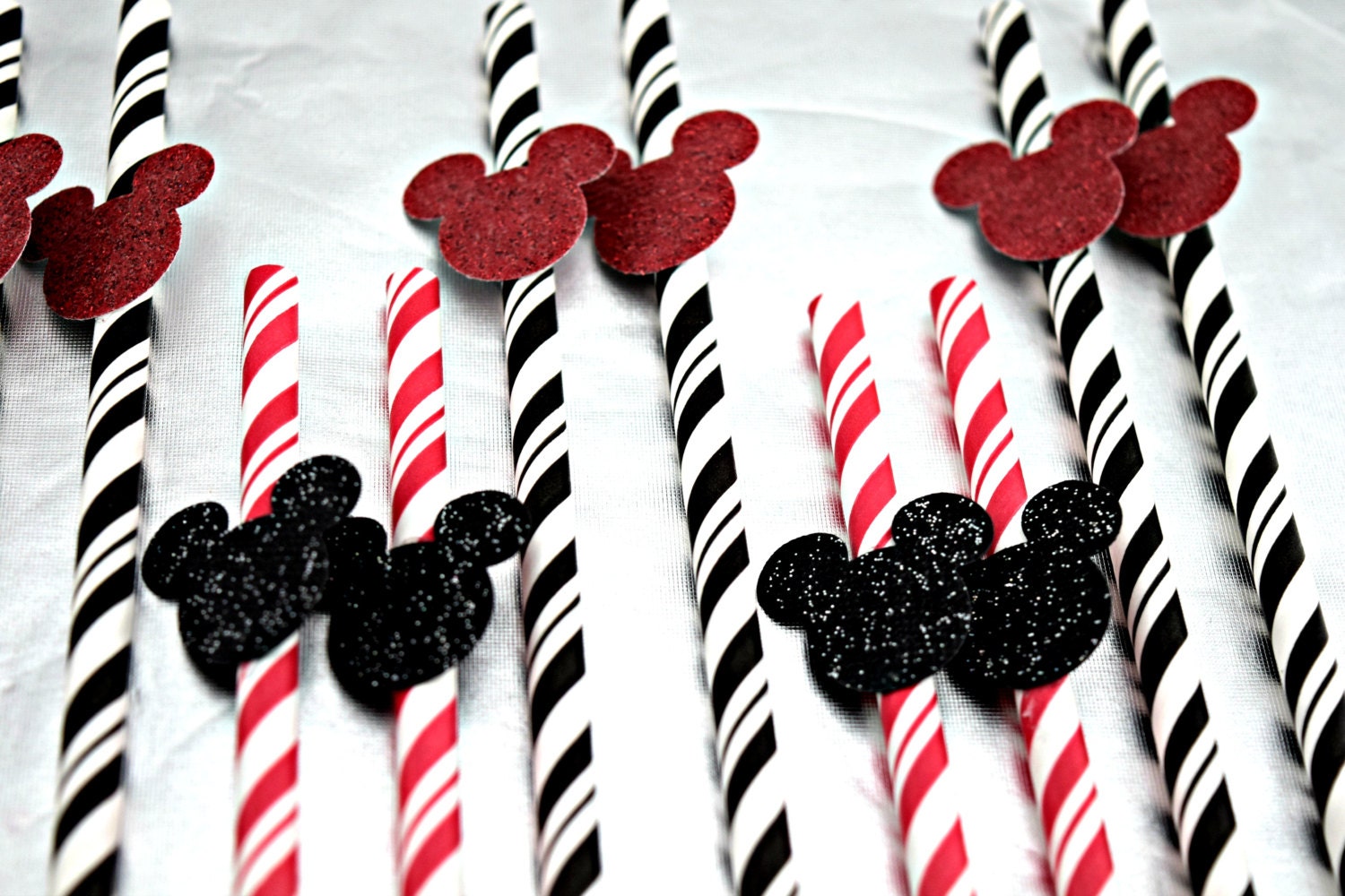 Mickey Mouse Straws Paper Straws Mickey Mouse Clubhouse Etsy