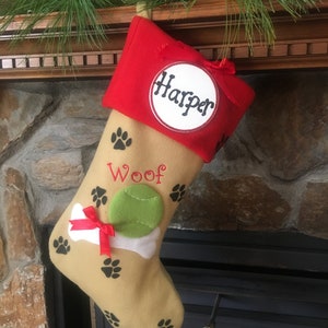 Dog Stocking Hand Personalized,Dog Stocking,Pet Personalized Christmas Stocking,Personalized Christmas Stockings image 2