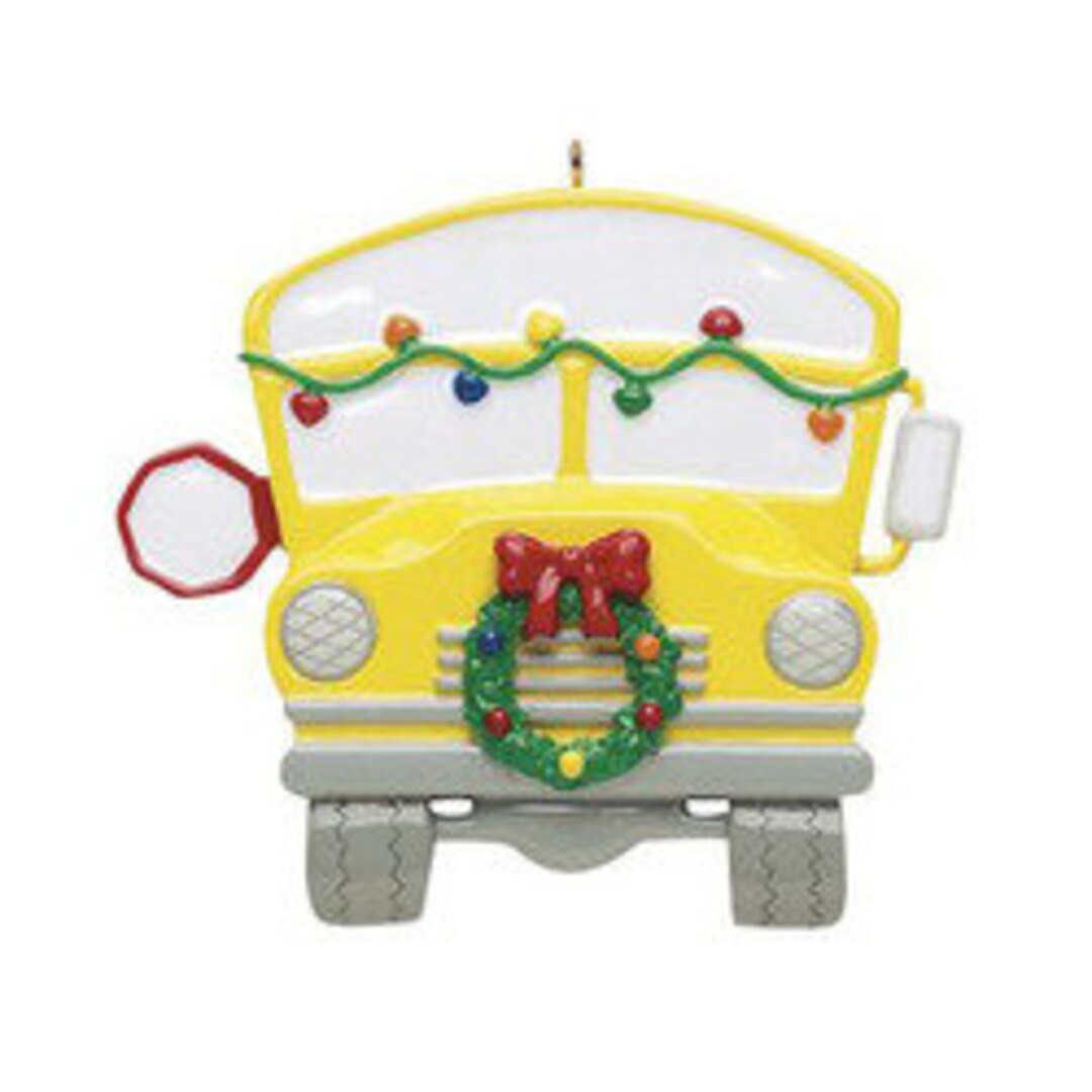 School Bus Driver Personalized Christmas Tree Ornament,yellow School Bus Christmas Ornament,hand