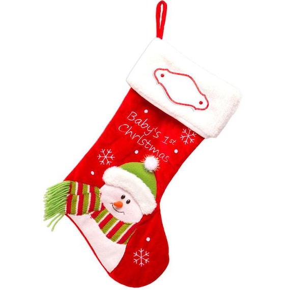 baby's 1st christmas stocking personalised