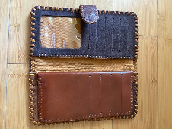 Vintage Women's Patchwork Leather Wallet - image 2