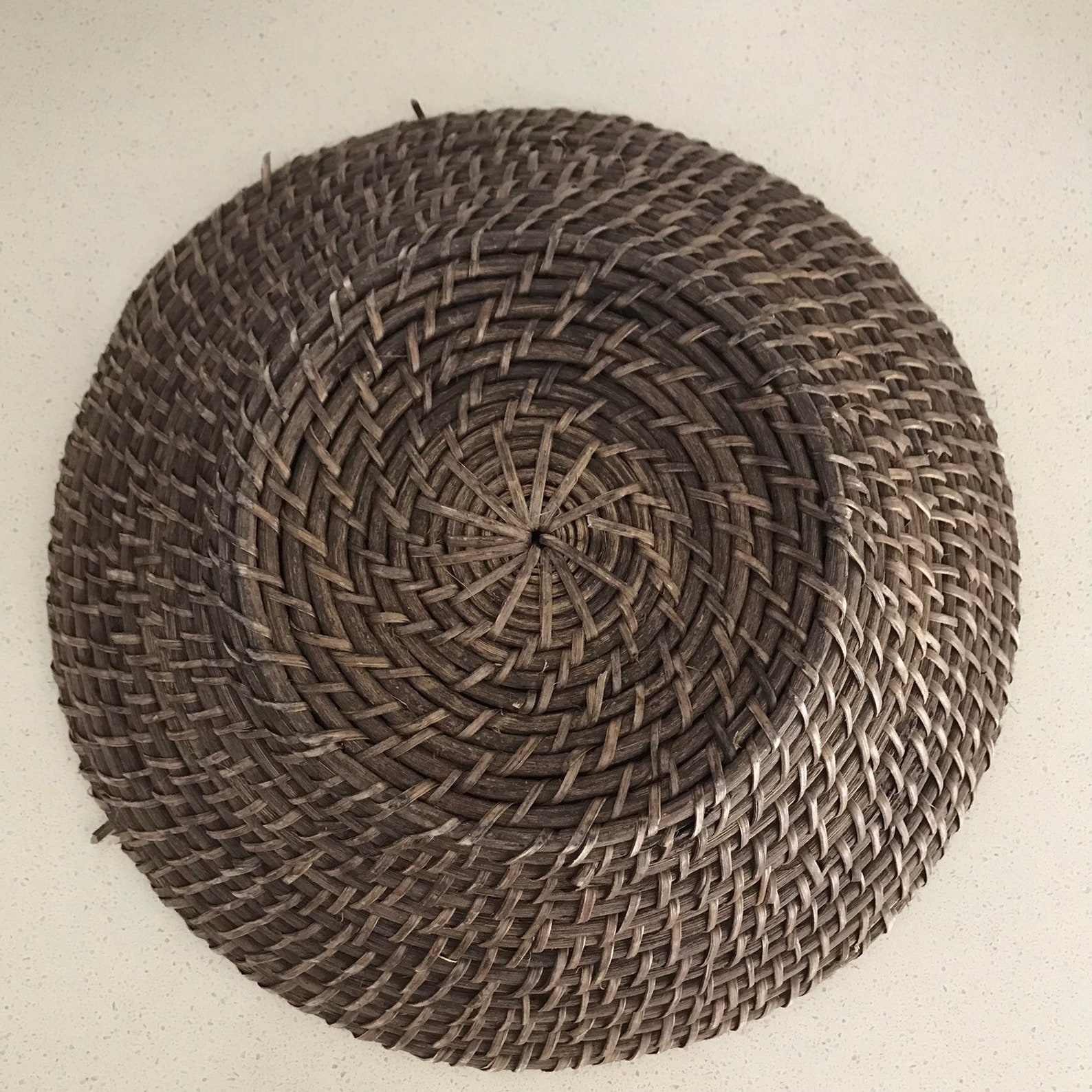 Vintage Rattan Basket Bowl Etsy