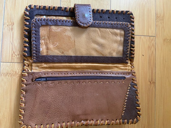Vintage Women's Patchwork Leather Wallet - image 4