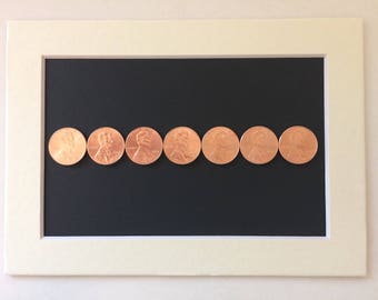 Copper Coin 7 Year Anniversary Gift - NO FRAME