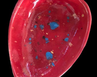 Triangular food safe dishes in a variety of colors and  textures
