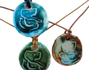 Ganesha Ceramic Necklace: Sacred Symbol, adjustable