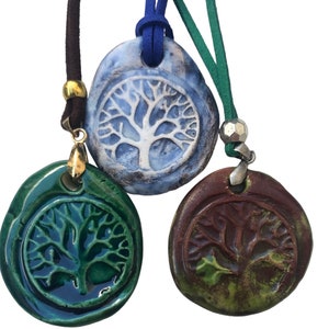 Tree of life sacred symbol adujstable ceramic necklaces, ships free