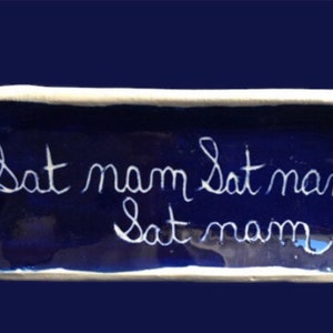 Sat nam multipurpose mantra tray in sturdy stoneware