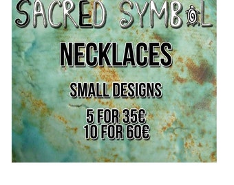 Small sacred symbol necklaces specially priced sets