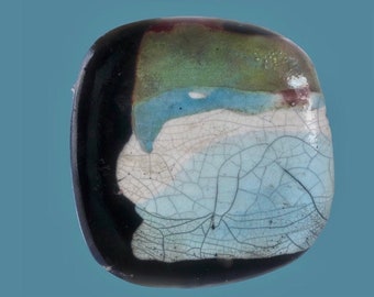 Raku* Square Decorative Plates with rounded corners