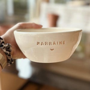 Large personalized ceramic GOLD bowl