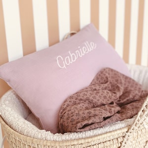 PINK Custom pillowcase 60x40cm in double gauze oeko tex
