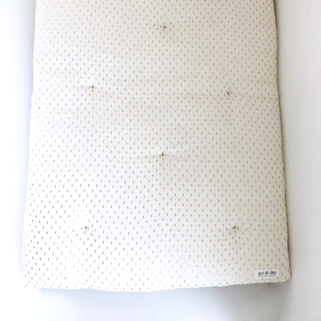 Tapis de Sol Double Gaze Crème Doré