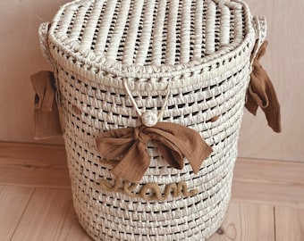 Camel Laundry Basket in Palm