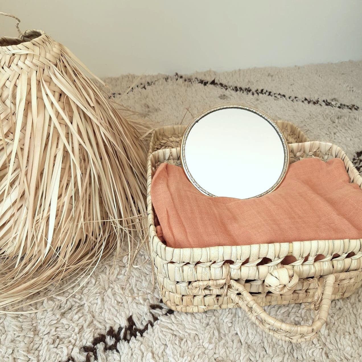 Miroir Rond en Cuivre