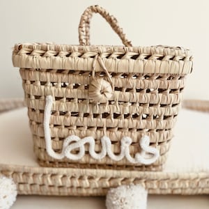 small personalized palm vanity 28cm ecru