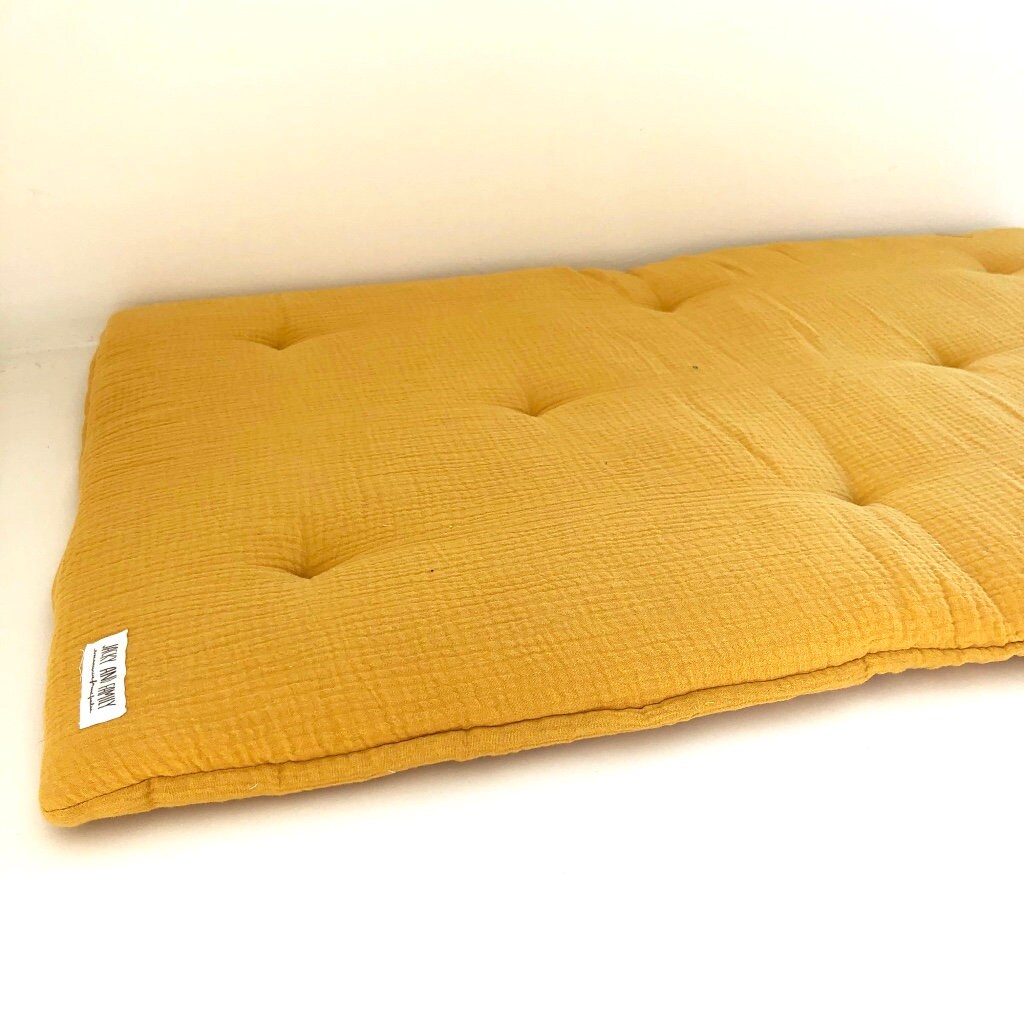 Tapis de Sol Double Gaze Jaune Moutarde