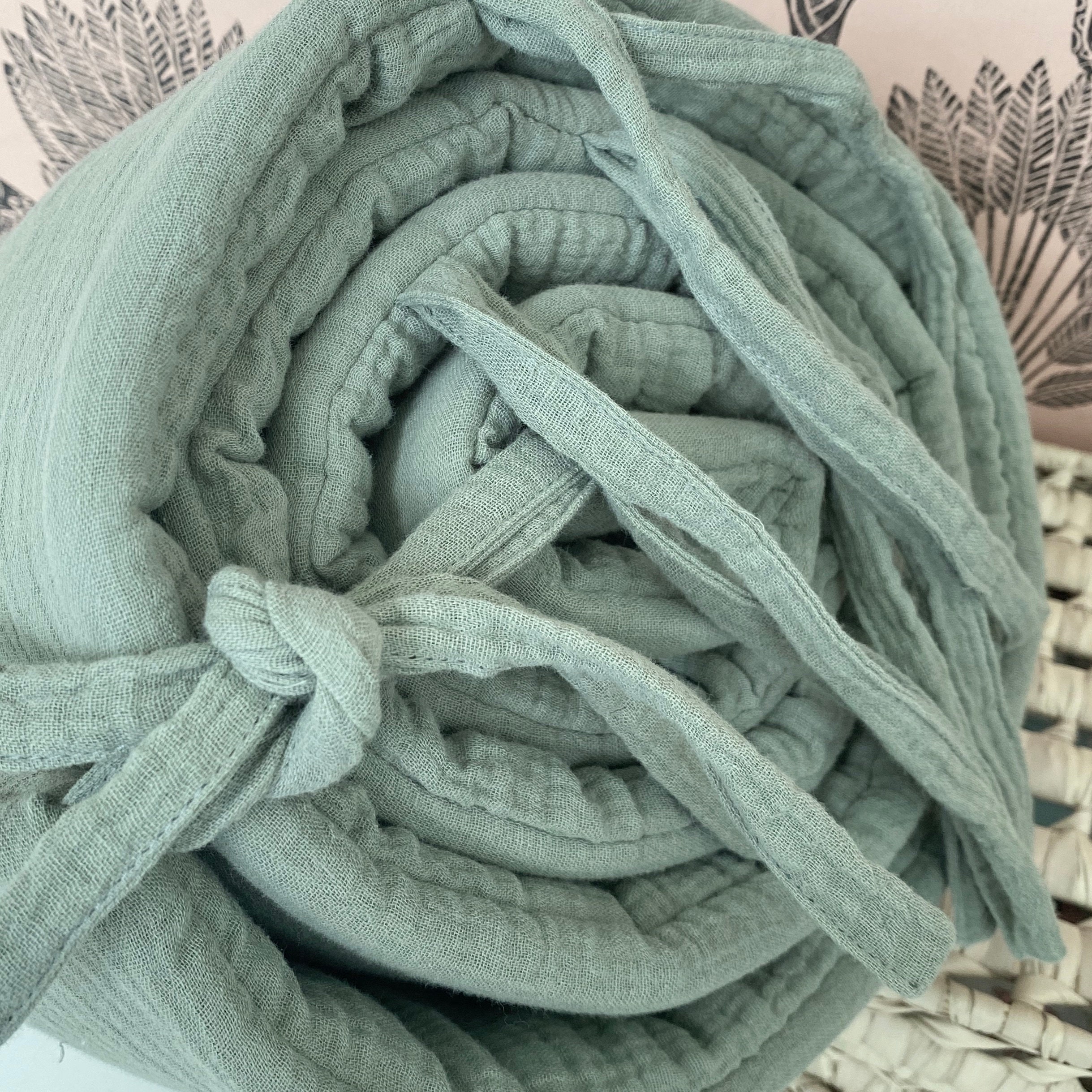 Tour de Lit Moelleux Vert Sauge