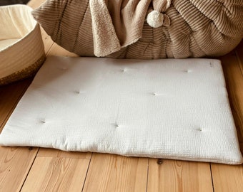 Floor mat white double gauze