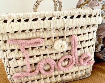 Personalized palm vanity 28cm first name knitted