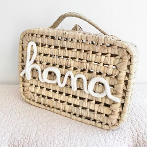 Personalized Palm Suitcase 30x20cm ecru color
