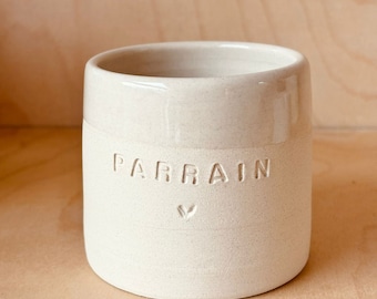 Tasse "PARRAIN" en céramique