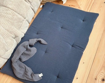 gray double gauze floor mat