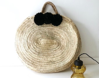 Black gold Moroccan tassel 65cm oval bag