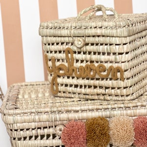 Vanity Palm personalisierter Vorname 28cm Vorname Kamelfarbe