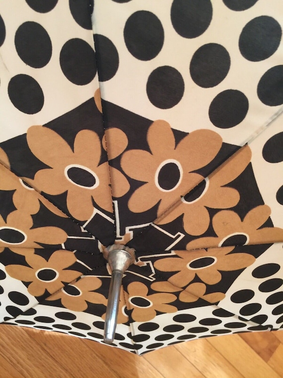 Vintage retro print 50s umbrella parasol women's … - image 2