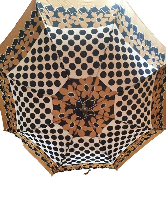 Vintage retro print 50s umbrella parasol women's b