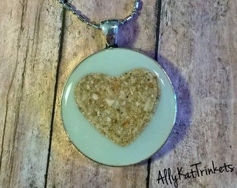 Custom Memorial Cremation Pendant - pet ashes - pet cremains - heart - pet memorial - loss - keepsake - dog - cat - necklace - bereavement