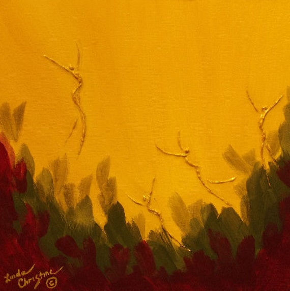 Items similar to LOVED ONES paintings have an uplifting message. The