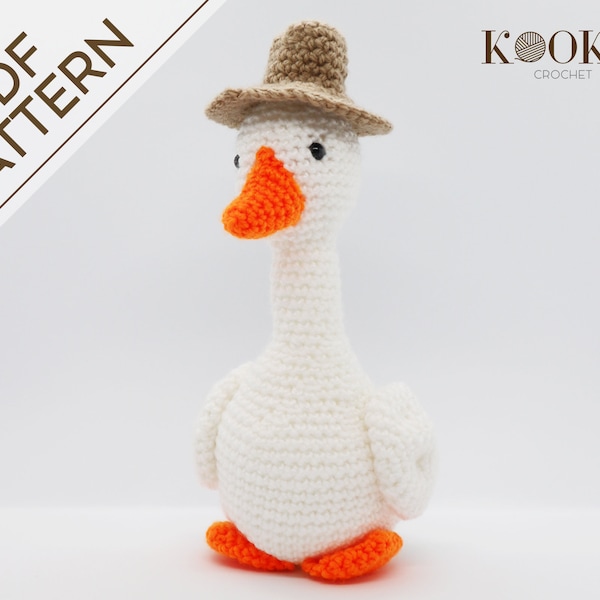 EASY PATTERN: Crochet Goose Pattern in English, PDF, Amigurumi Goose Toy