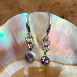 Amethyst Ohrringe, Silber Ohrringe, Ohrringe Silber mit Amethyst, Amethyst Schmuck, hängende Ohrringe, lange Ohrringe image 1