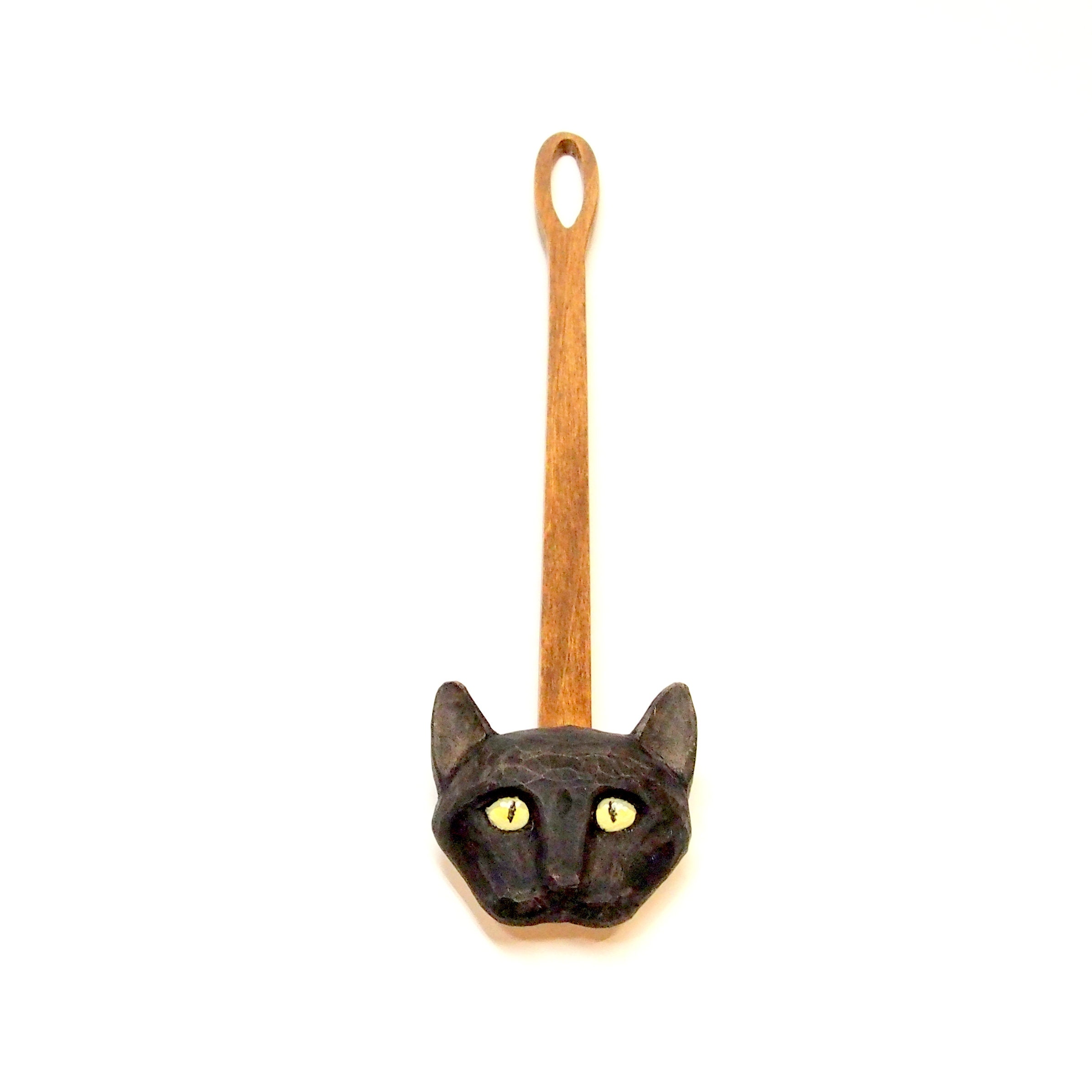Back Scratcher Black Cat Handmade Wood Great Gift Etsy