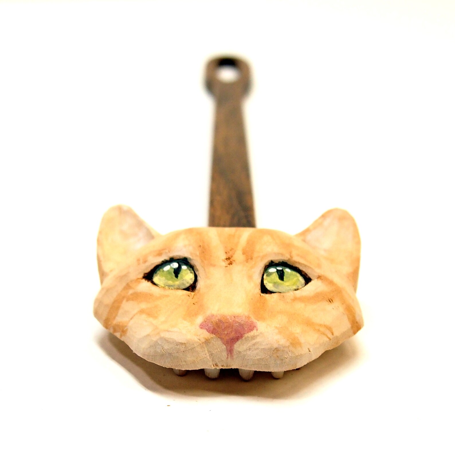 Orange Tabby Cat Back Scratcher HandCarved Wood Etsy