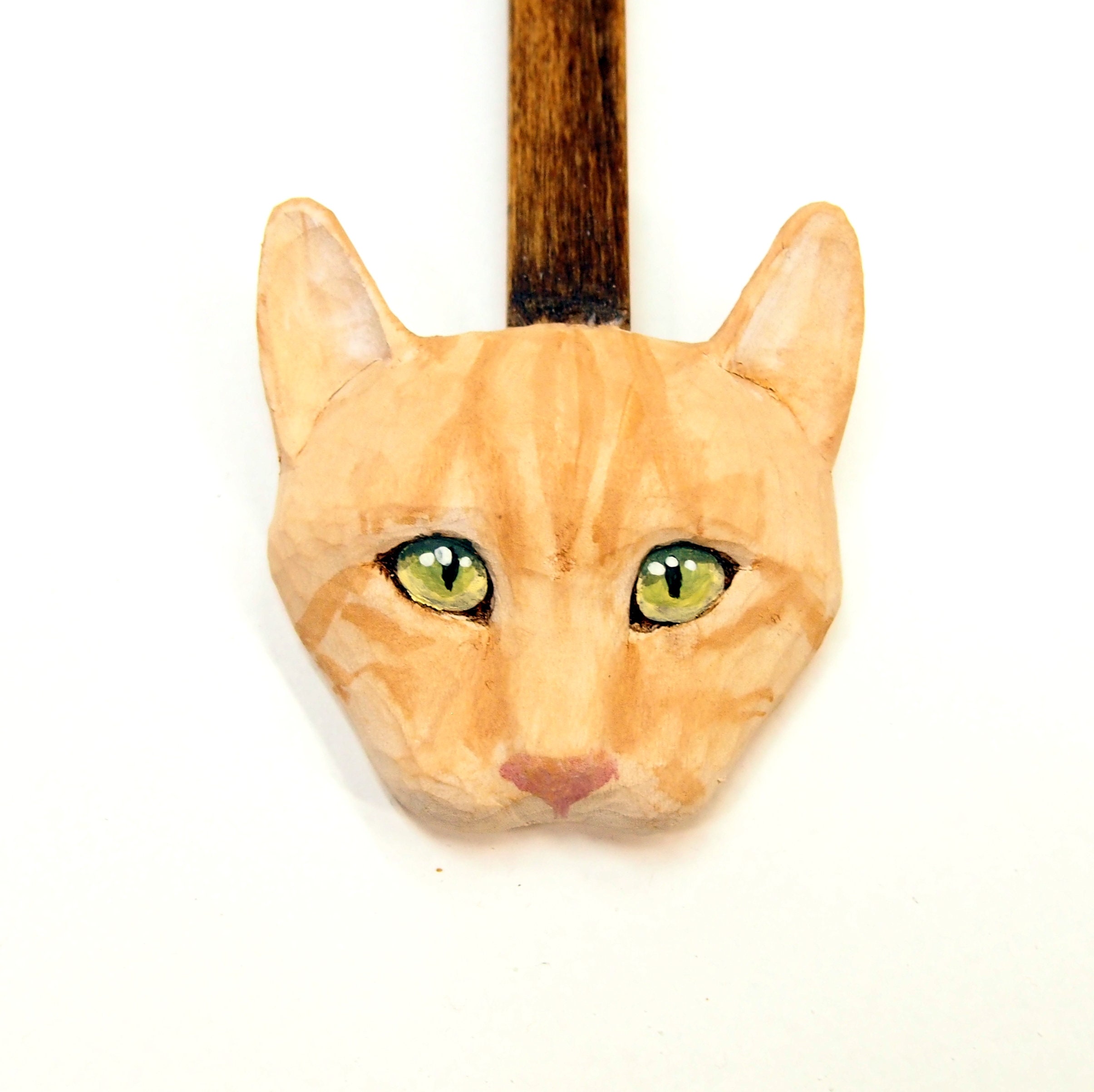 Orange Tabby Cat Back Scratcher HandCarved Wood Etsy