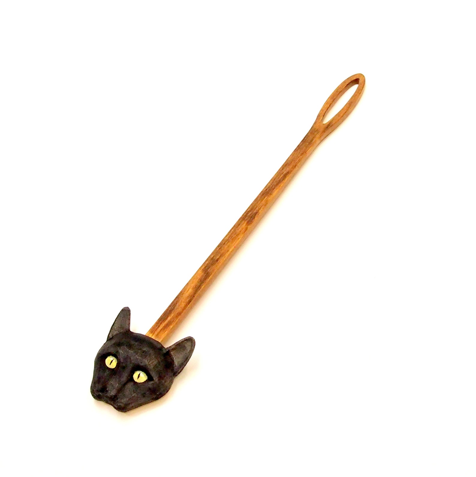 Back Scratcher Black Cat Handmade Wood Great Gift Etsy
