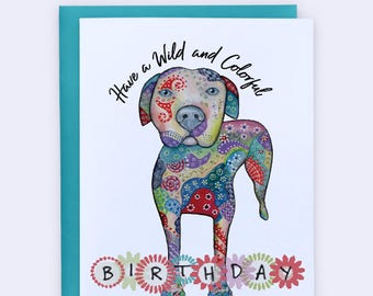 Birthday Card, Dog Birthday Card, Funny Animal Birthday Cards,